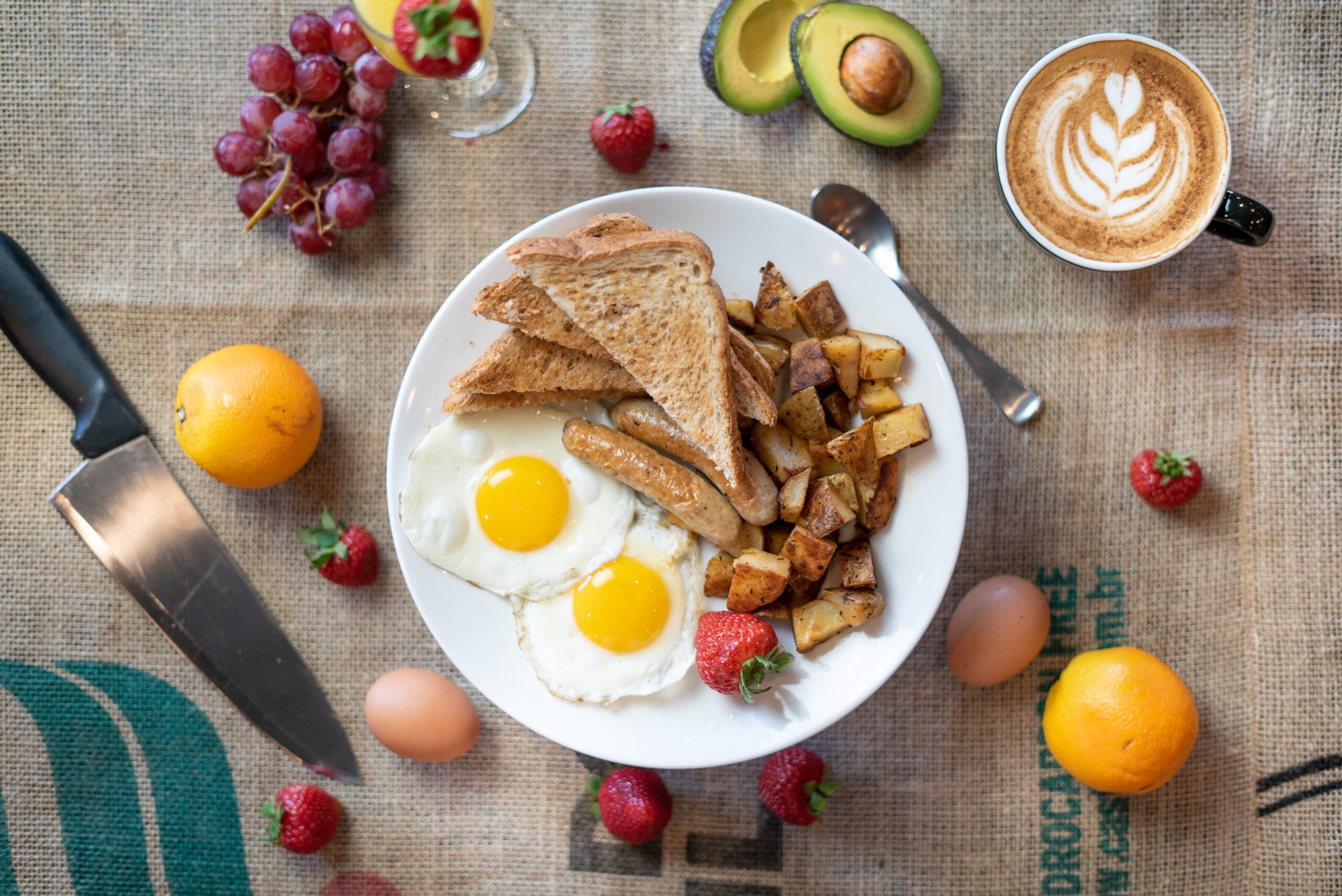 Healthy Start - 2 eggs any style, choice of protein, toast, roast potatoes & fruit
